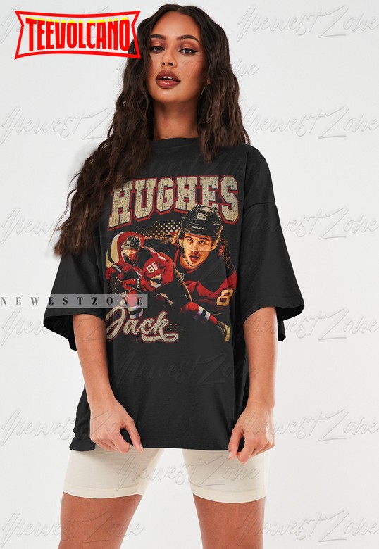 Jack Hughes Shirt Ice Hockey American Professional Hockey Sweatshirt