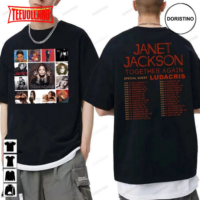 Janet Jackson Together Again Tour 2023 Jane For Unisex T Shirt