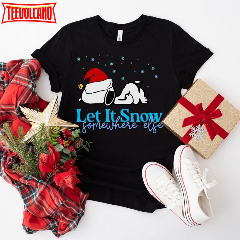 Let It Snow Snoopy Shirt, Merry Christmas Shirt, Happy Christmas Dog Shirt