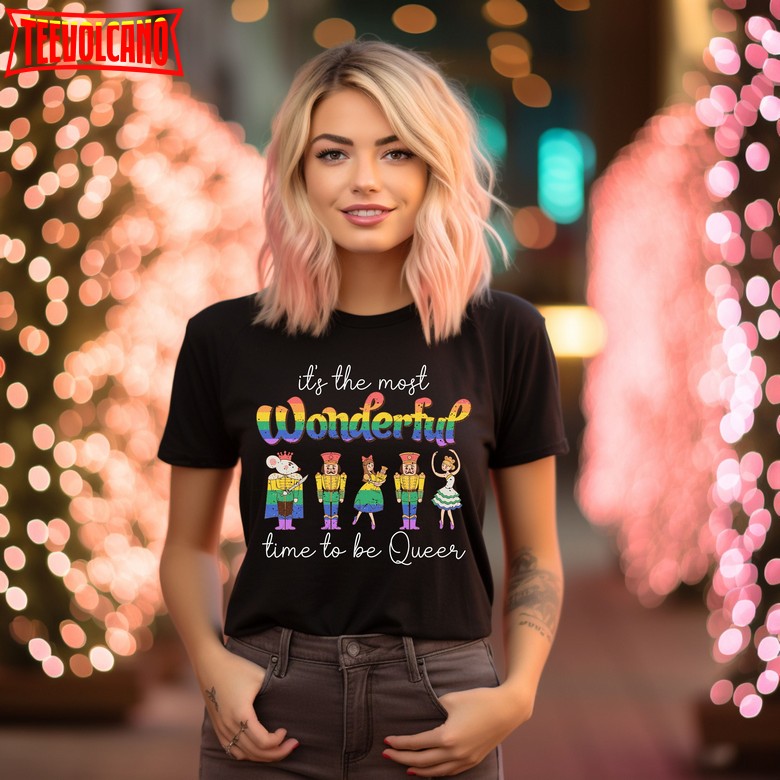 lgbt gay queer christmas shirt, rainbow christmas shirt