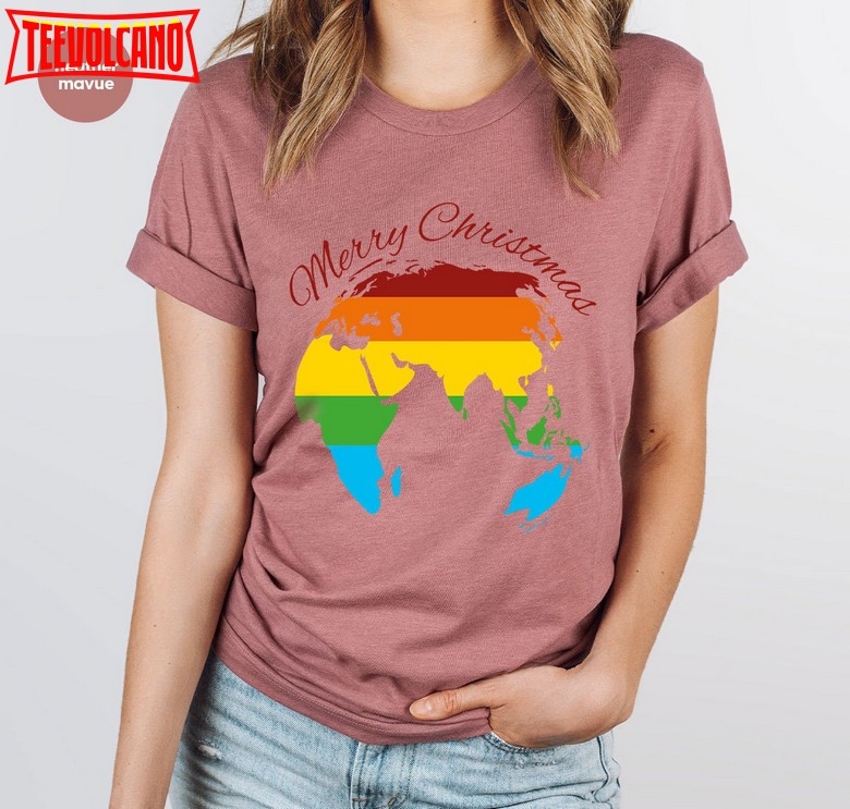 LGBT Pride Merry Christmas T-Shirt, Gay Pride Christmas Shirt