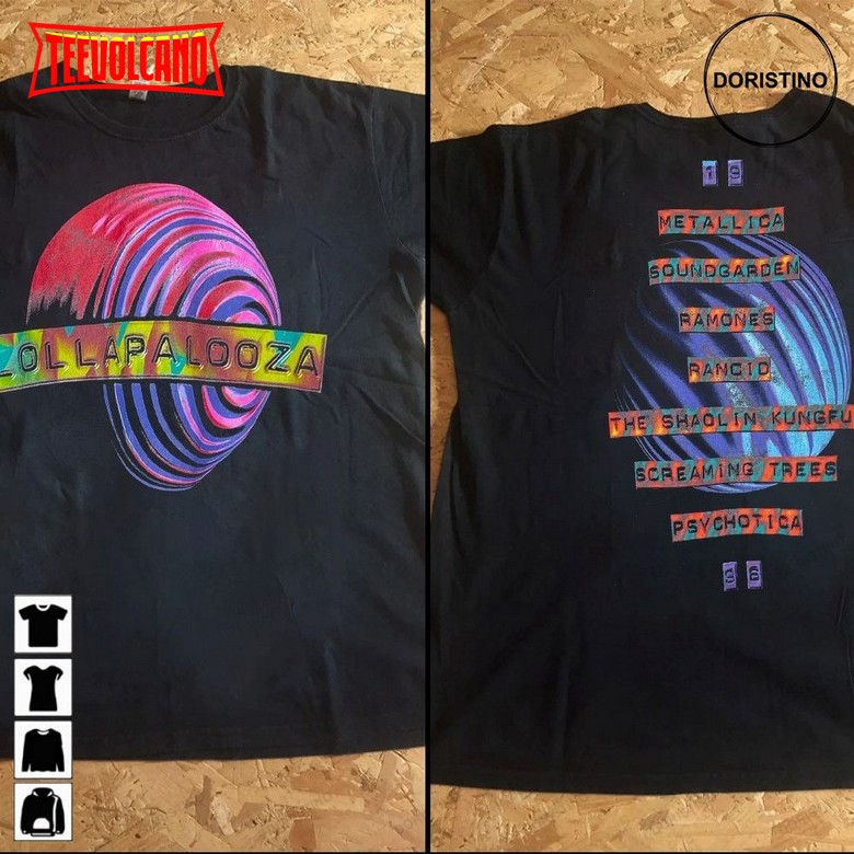 Lollapalooza 1996 Music Festival Lollapalooza Soundgarden Ramones Rancis Shirts