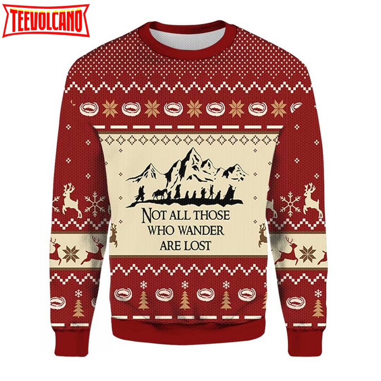 LOTR Not All Those Who Wander Are Lost Ugly Christmas Sweater