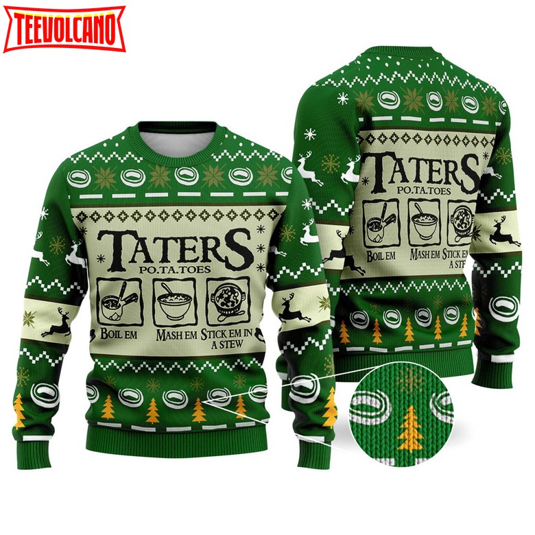 LOTR Taters Potatoes Ugly Christmas Sweater, Xmas Sweater, Christmas Sweater