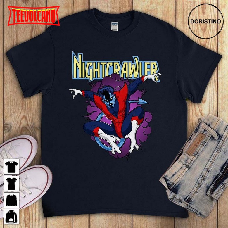 Mutant Nightcrawler The X-men Retro Vintage Marvel Comic T-shirts