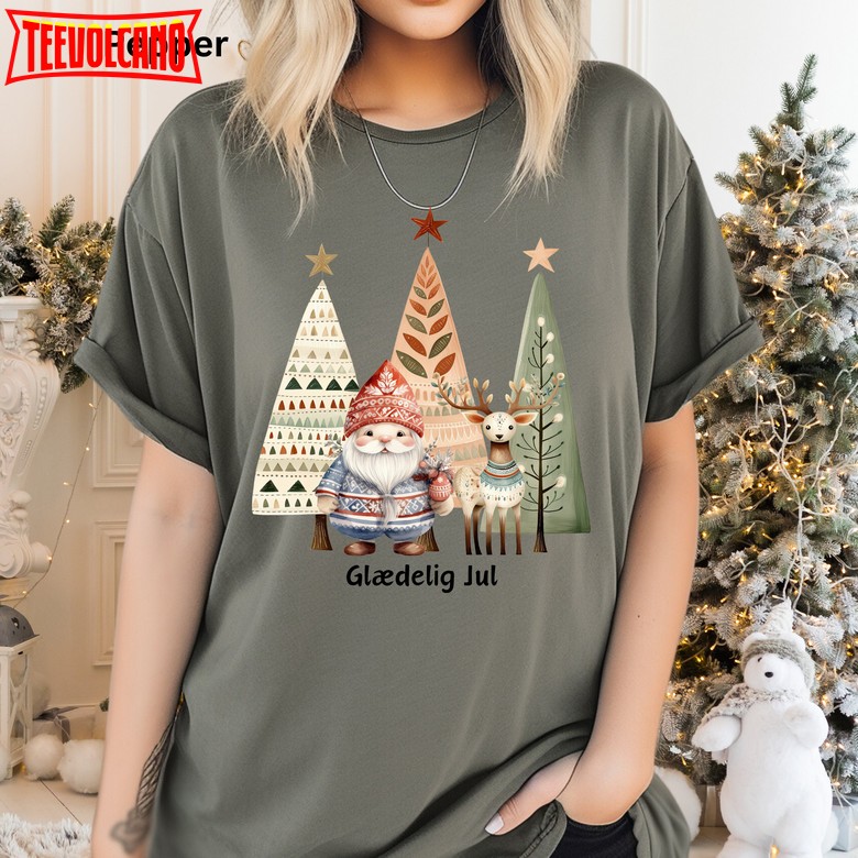 Nordic Christmas T shirt, Scandinavian design, Hygge T-shirt