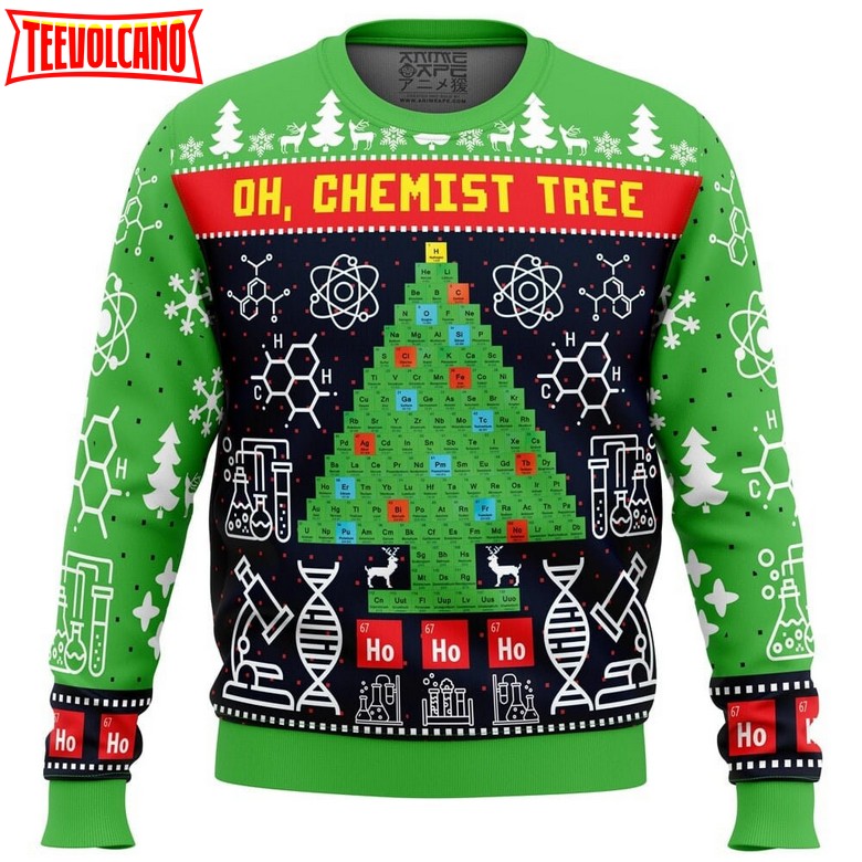 Oh, Chemist Tree Science Ugly Christmas Sweater, Ugly Christmas Sweater