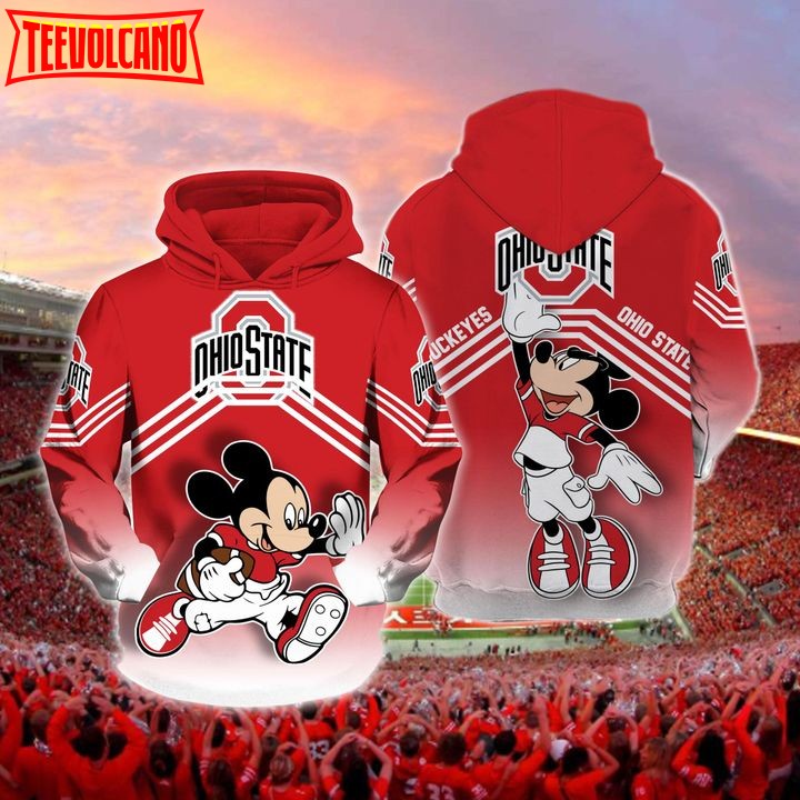 Ohio State Buckeyes Mickey 3D Printed Hoodie