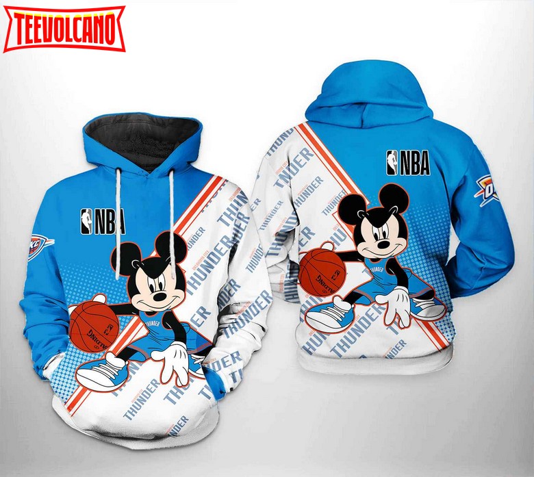 Oklahoma City Thunder NBA Mickey 3D Printed Hoodie