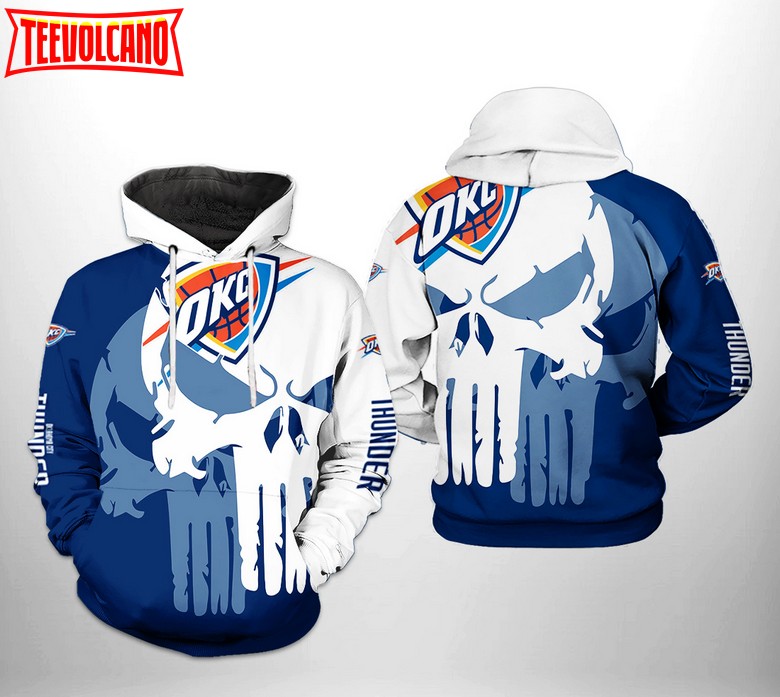 Oklahoma City Thunder NBA Team Skull 3D Printed Hoodie