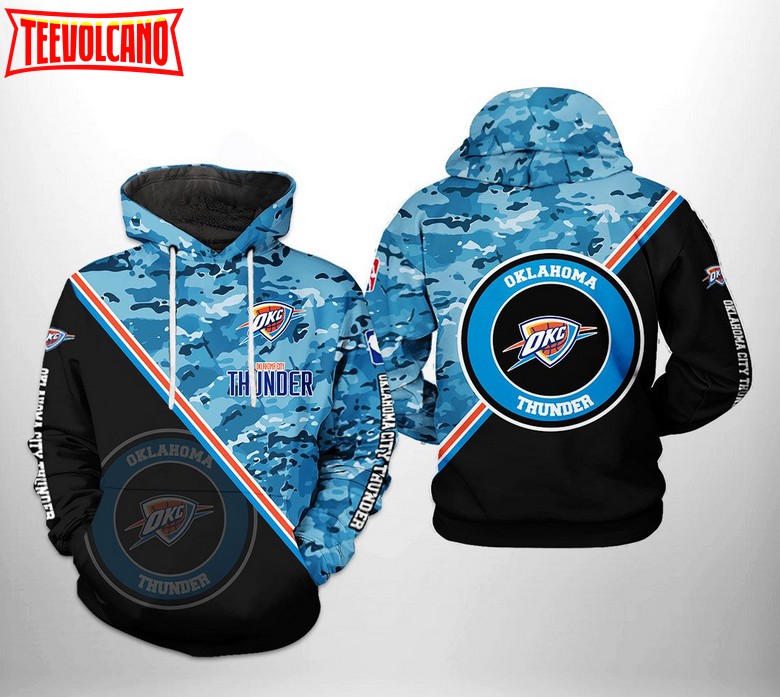 Oklahoma City Thunder NBA US Camo Team 3D Printed Hoodie