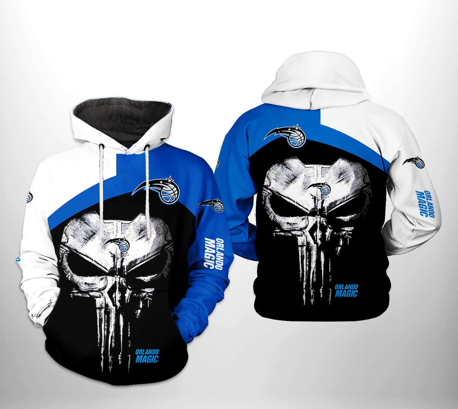 Orlando Magic NBA Skull Punisher Team 3D Printed Hoodie