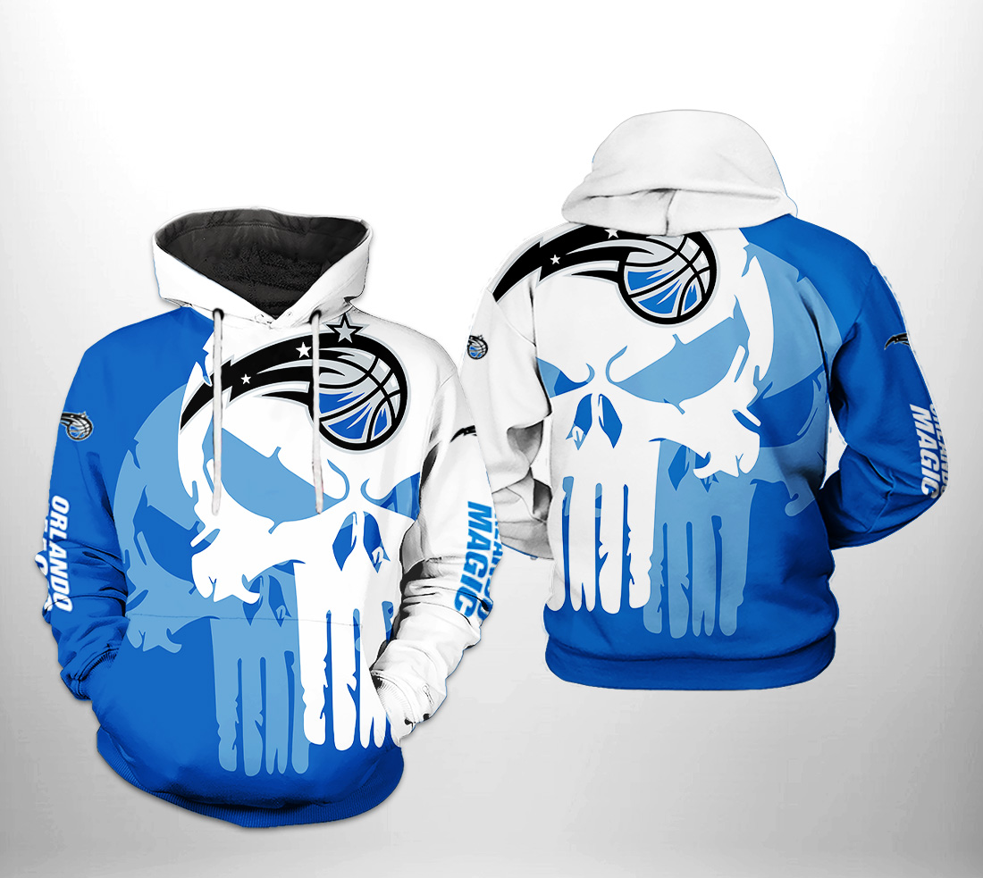 Orlando Magic NBA Team Skull 3D Printed Hoodie