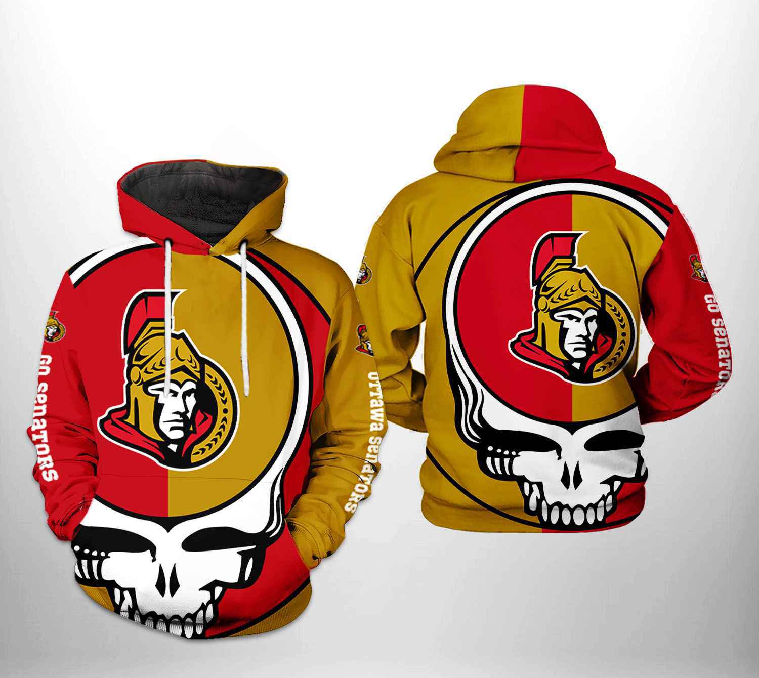 Ottawa Senators NHL Grateful Dead 3D Printed Hoodie