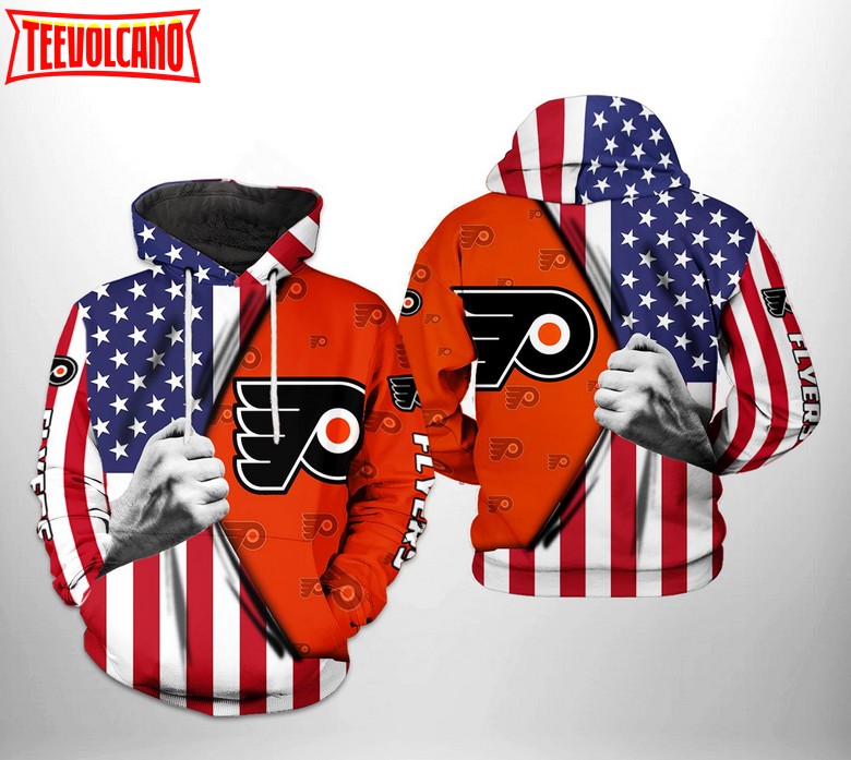 Philadelphia Flyers NHL US FLag 3D Printed Hoodie