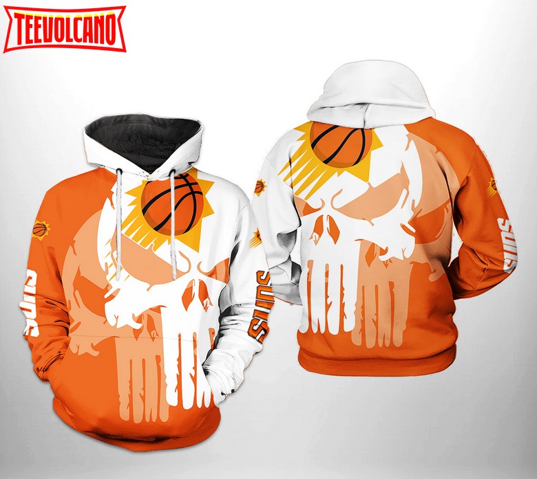 Phoenix Suns NBA Team Skull 3D Printed Hoodie