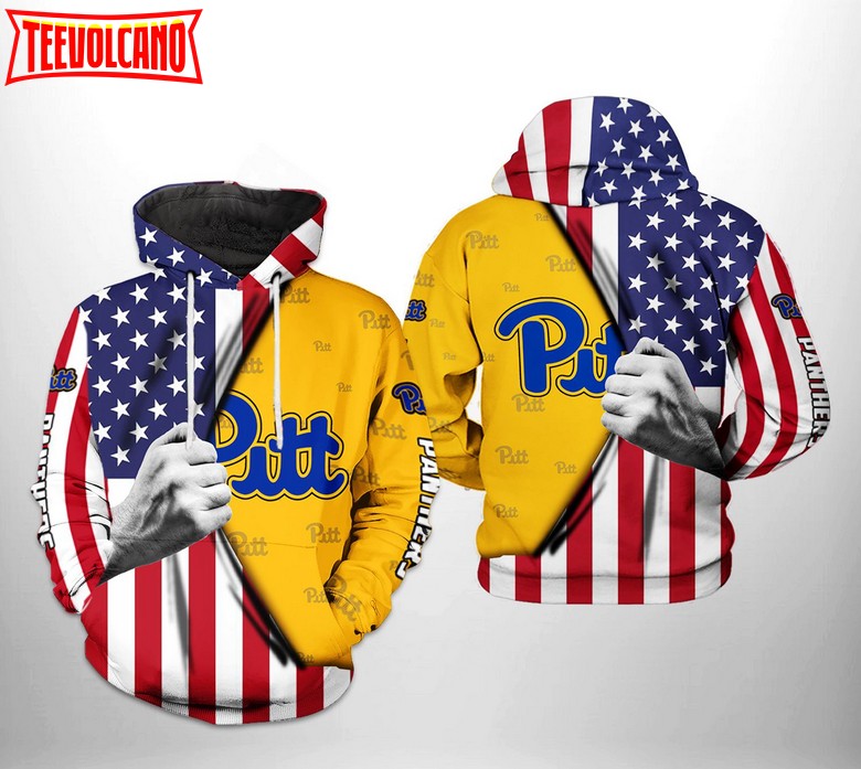 Pitt Panthers NCAA US Flag 3D Printed Hoodie