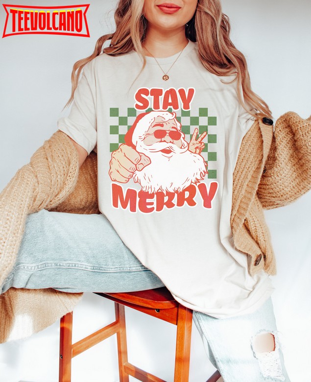 Retro Santa Funny Christmas Shirt, Vintage Style Santa Shirt, Cool Santa T-Shirt