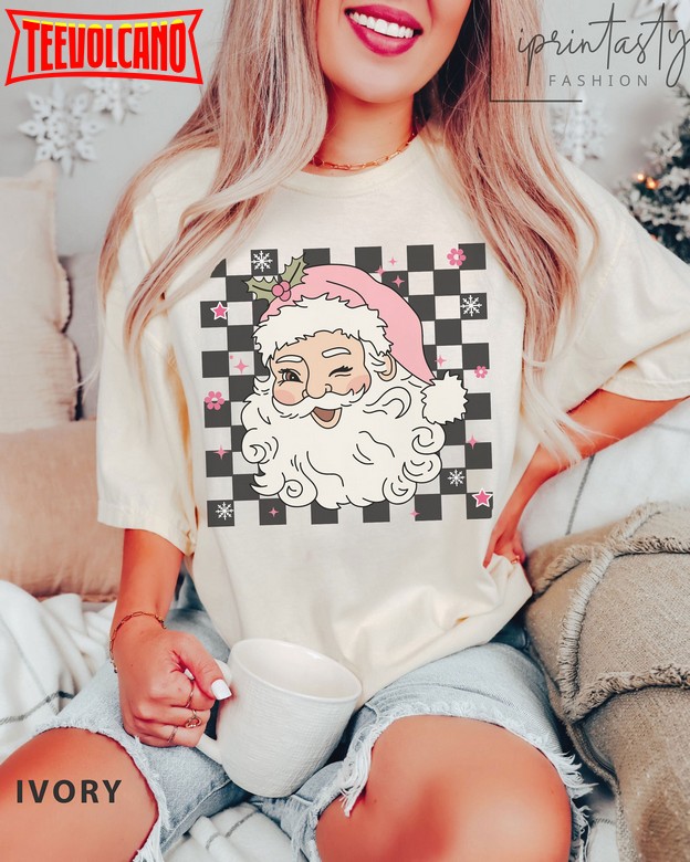 Retro Santa t-shirt, christmas santa t-shirt, holiday t-shirt