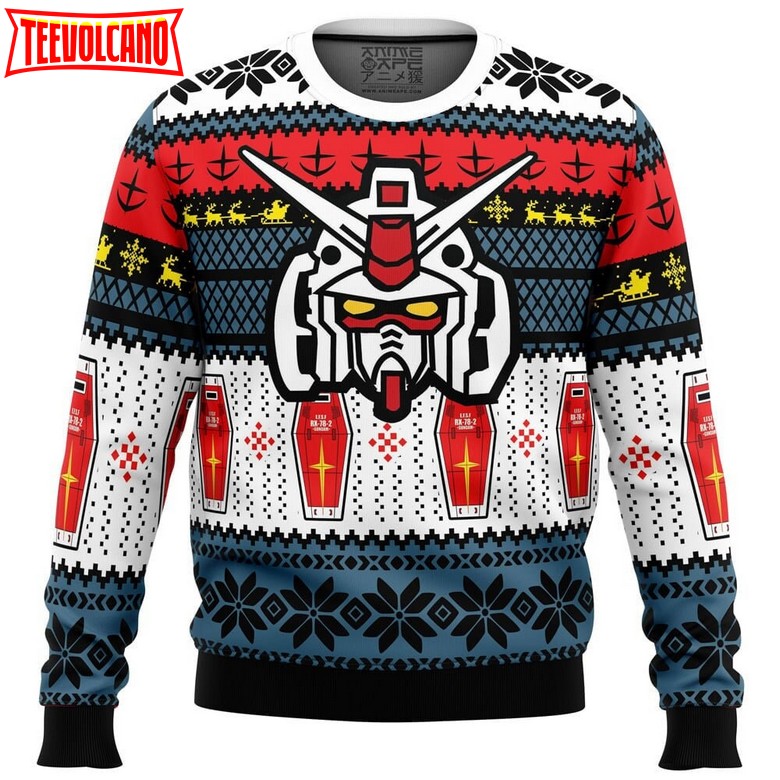 RX 78 Gundam Ugly Christmas Sweater, Ugly Christmas Sweater