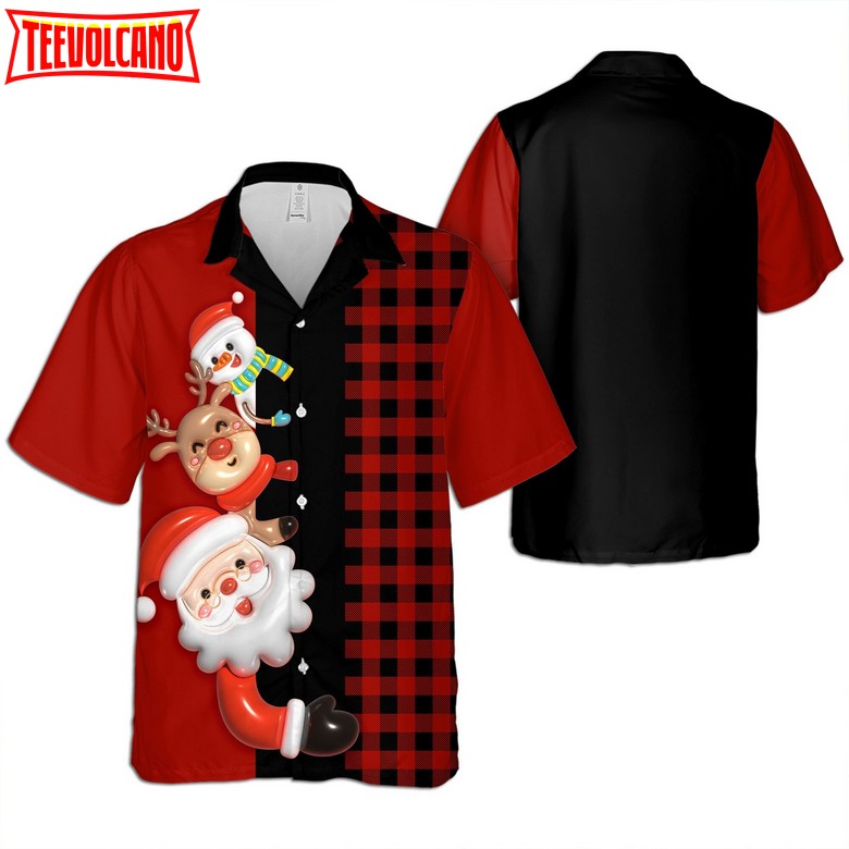 Santa Claus Hawaiian Shirt, 3D Hawaiian Aloha Shirt, Christmas Aloha Hawaiian Shirt Funny