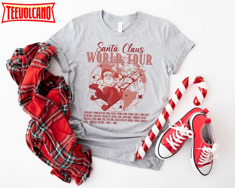 Santa Claus World Tour T-Shirt, Santa Claus Shirt, Christmas Shirt