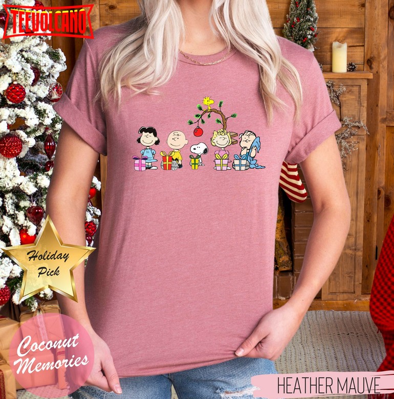 Snoopy and Friends Christmas Eve T-Shirt, Charlie Sad Christmas Tree T-Shirt