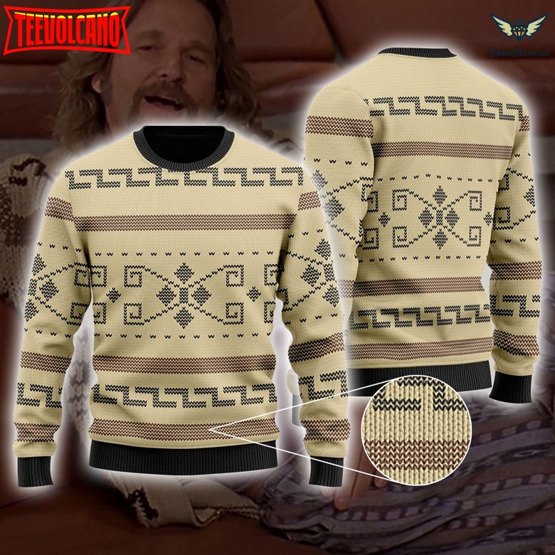 The Dude Abises Ugly Sweater, The Big Lebowski Christmas Ugly Sweatshirt