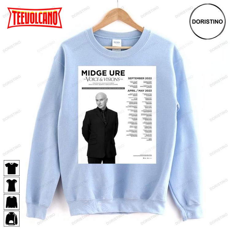 The Voices And Visions Uk 2023 Tour Midge Ure T Shirt Sweatshirt