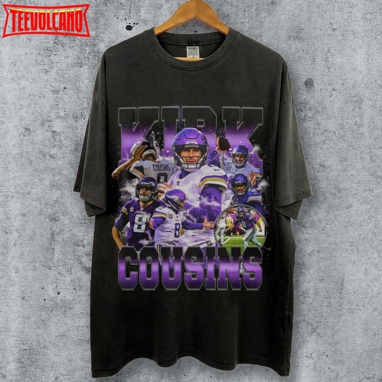 Vintage 90s Style Kirk Cousins T-Shirt, Kirk Cousins shirt, Retro Bootleg shirt