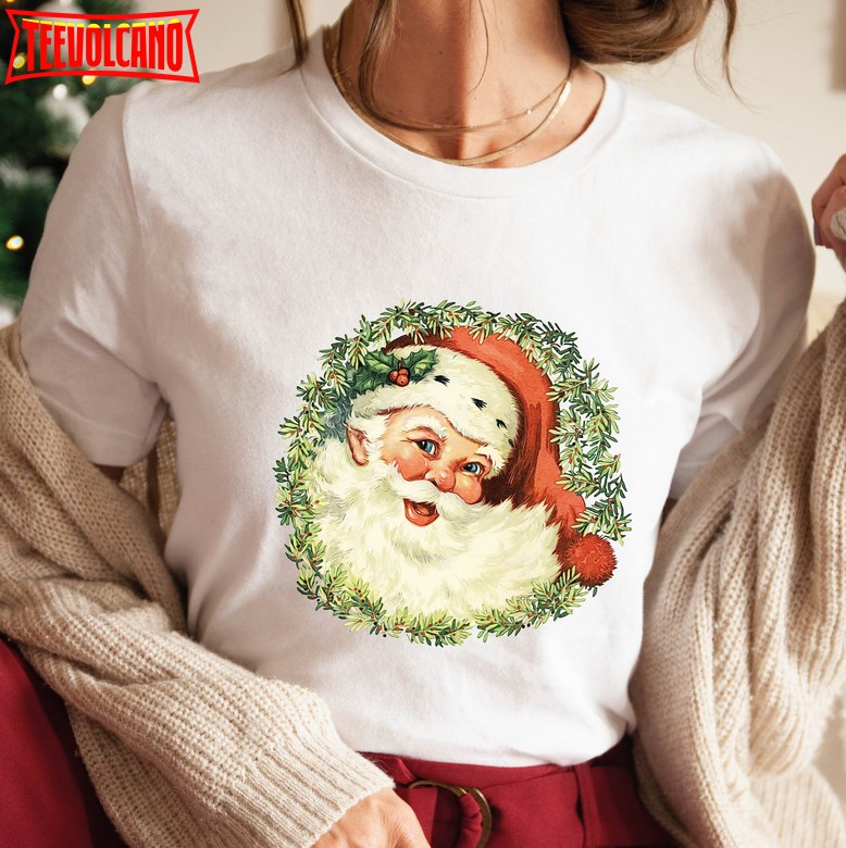 Vintage Christmas T Shirt for Women, Vintage Santa Baby Shirt