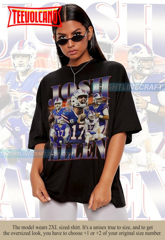 Vintage Josh Allen Football 90s Graphic Vintage Bootleg T Shirt Sweatshirt