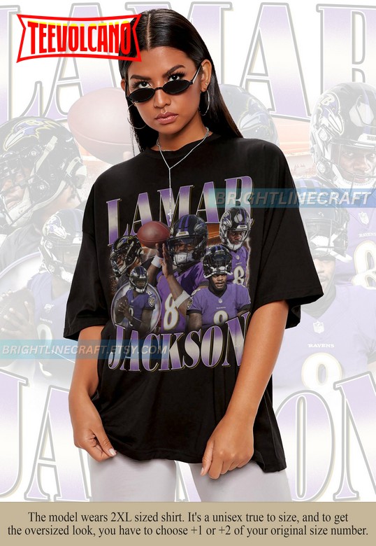 Vintage Lamar Jackson Football 90s Graphic T Shirt Sweatshirt