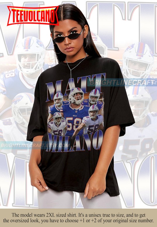 Vintage Matt Milano shirt, Football 90s Graphic T Shirt Sweatshirt