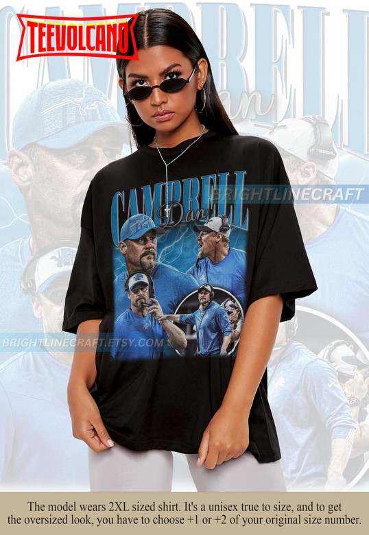 Vintage Motor City Dan Campbell 90s Graphic Bootleg T Shirt Sweatshirt