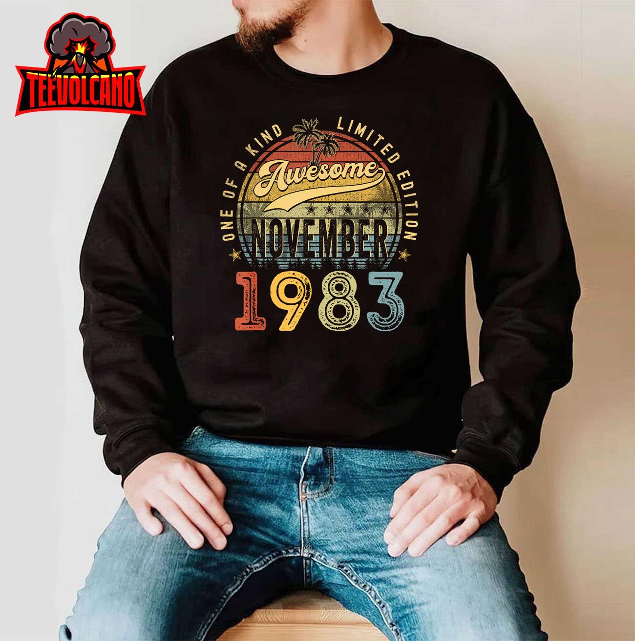 Vintage November 1983 40 Years Old 40th Birthday Gift Men T-Shirt