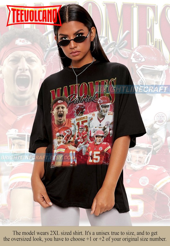 Vintage Patrick Mahomes Shirt, Football 90s Graphic Bootleg T Shirt Sweatshirt