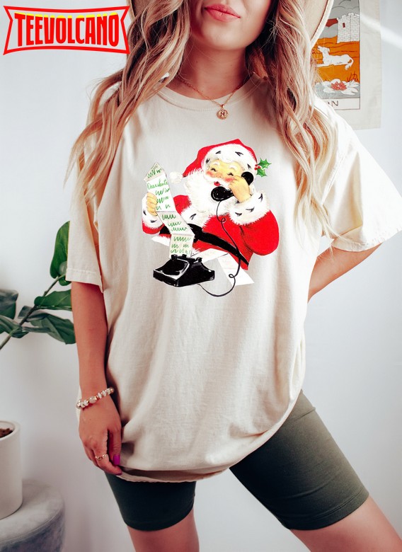 Vintage Retro Santa Claus Sweatshirt, 90s Santa Graphic Shirt