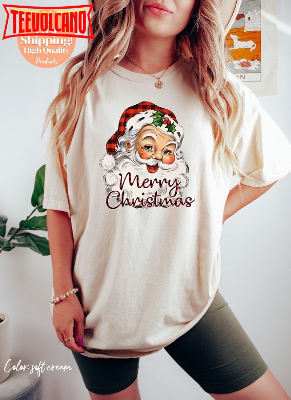 Vintage Santa Claus Christmas Shirt, Christmas T-shirt Family