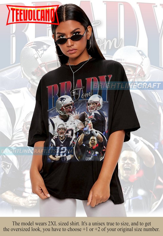 Vintage Tom Brady Shirt, Football 90s Graphic Bootleg Unisex T Shirt Sweatshirt