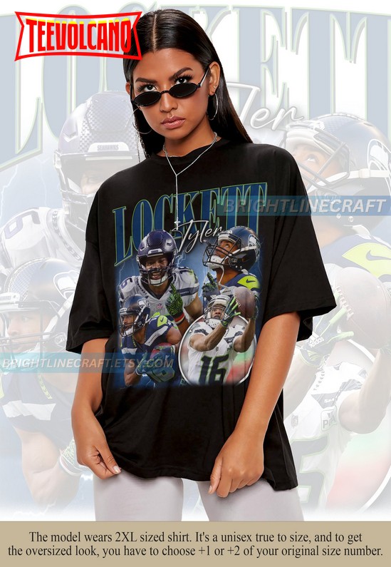 Vintage Tyler Lockett Shirt, Football 90s Graphic Bootleg T Shirt Sweatshirt