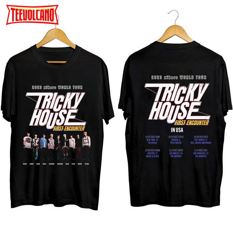 Xikers World Tour TRICKY HOUSE Shirt, Xikers Kpop World Tour 2023 T Shirt