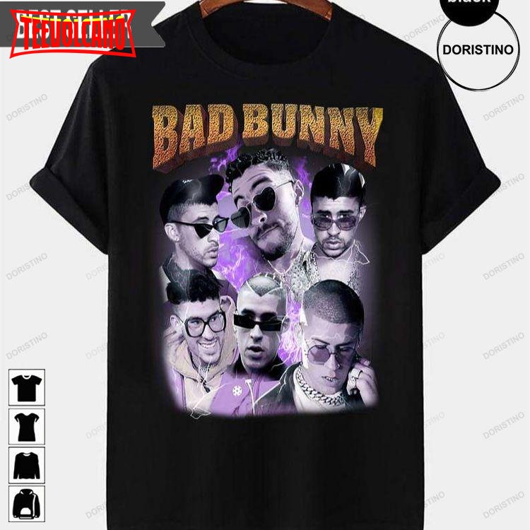 Bad Bunny Sunflower Vintage Retro Rap Music Hip Hop Limited Trending T Shirt