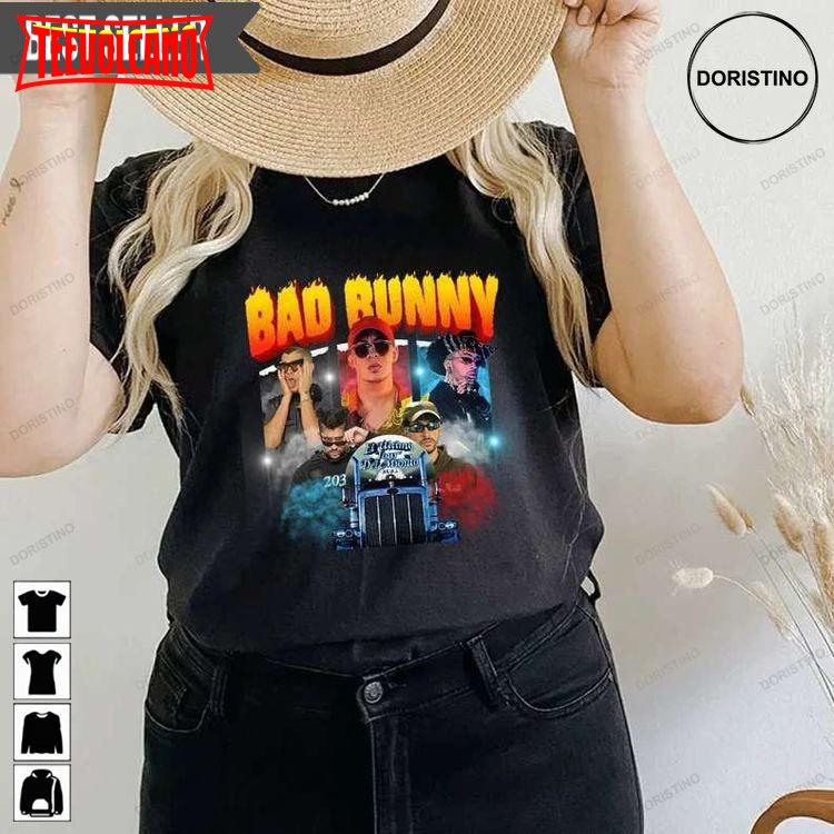Bad Bunny Tour Rapper Music Limited Trending T Shirt