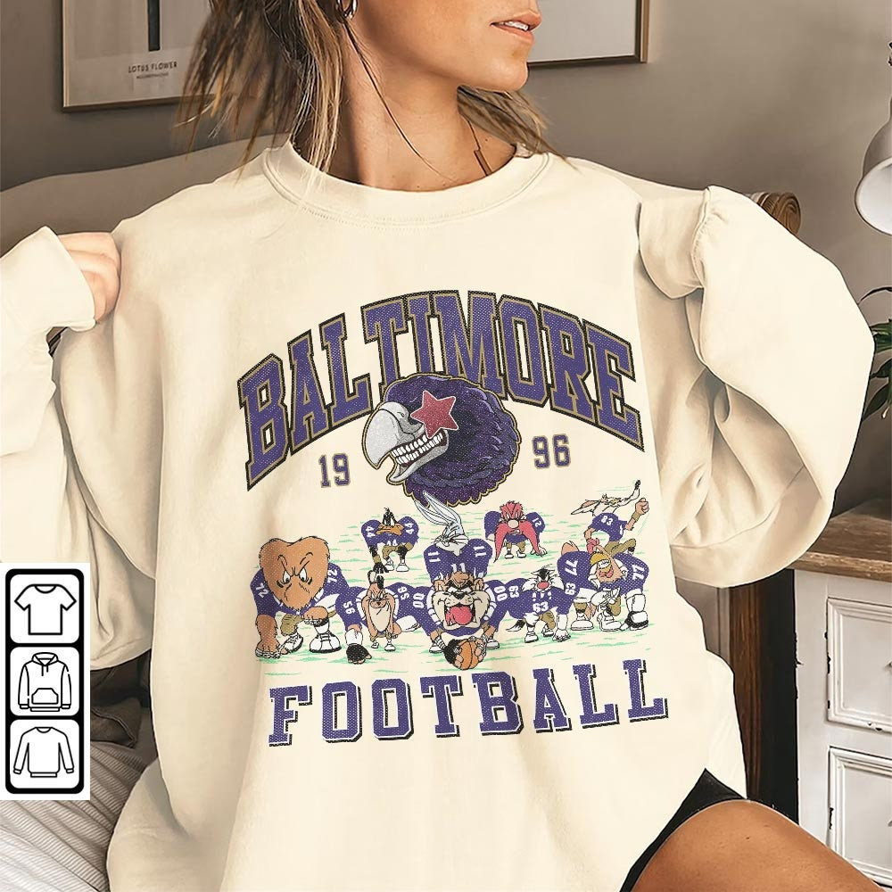 Baltimore Vintage Looney Tunes Football Unisex Sweatshirt