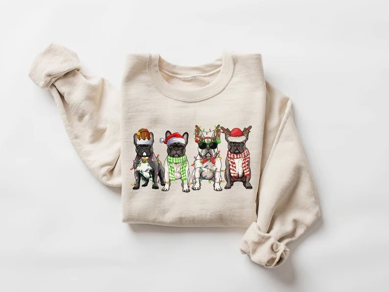 Christmas Dog Sweatshirt, Pitbull Terrier Unisex Sweatshirt