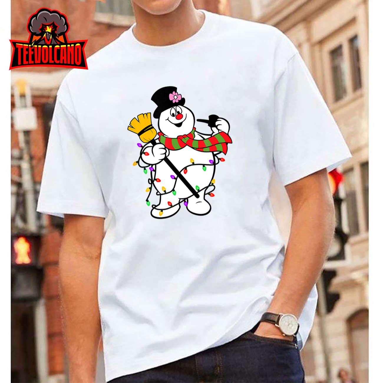 Cute Frosty Snowman Funny Christmas Snowmen Gifts For Family T-Shirt