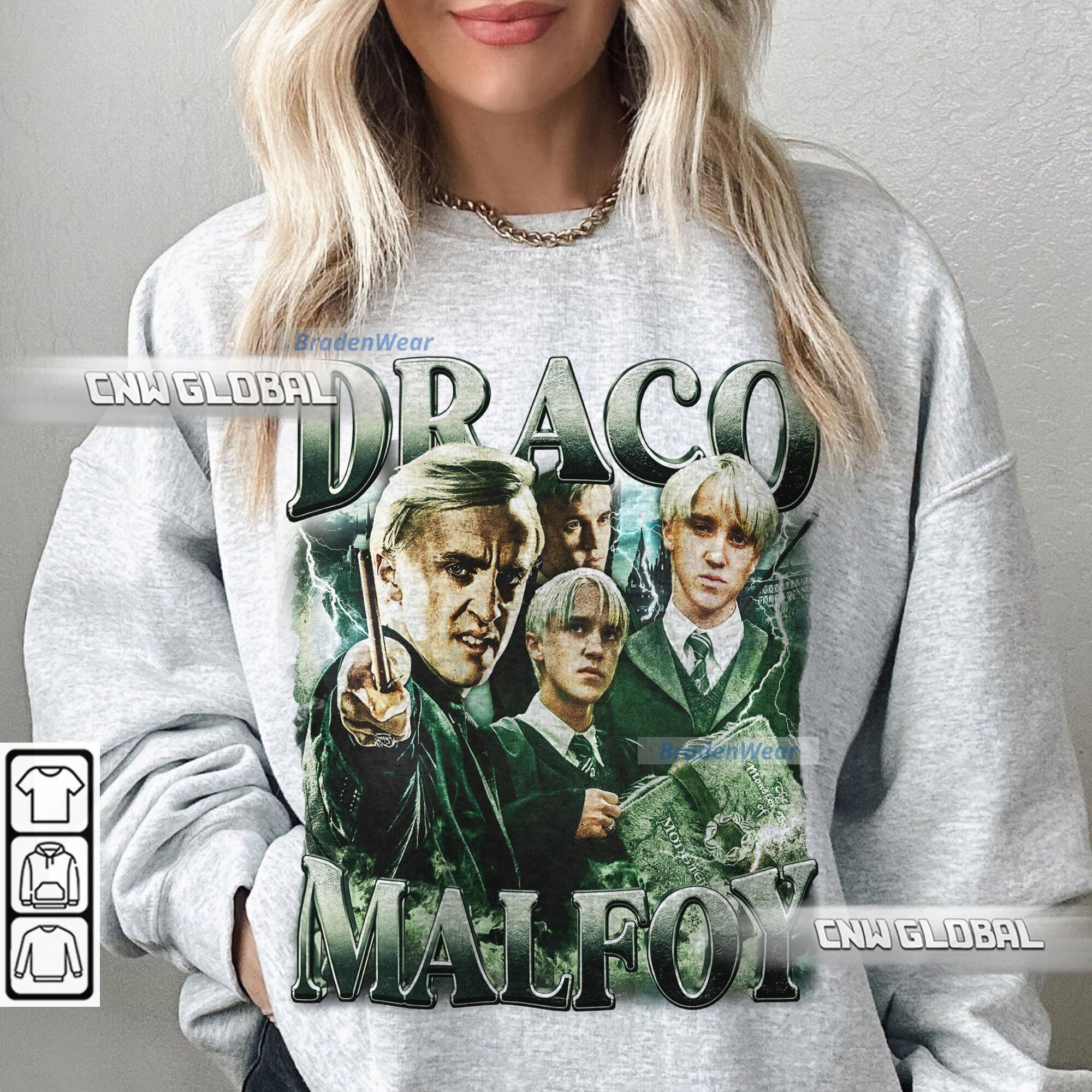 Draco Malfoy 90s Shirt, Bootleg Movie Y2K Vintage Sweatshirt