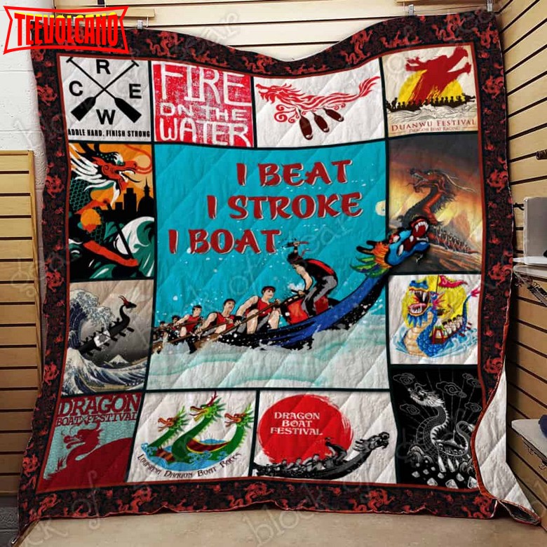 Dragon Boat 3D Quilt Blanket