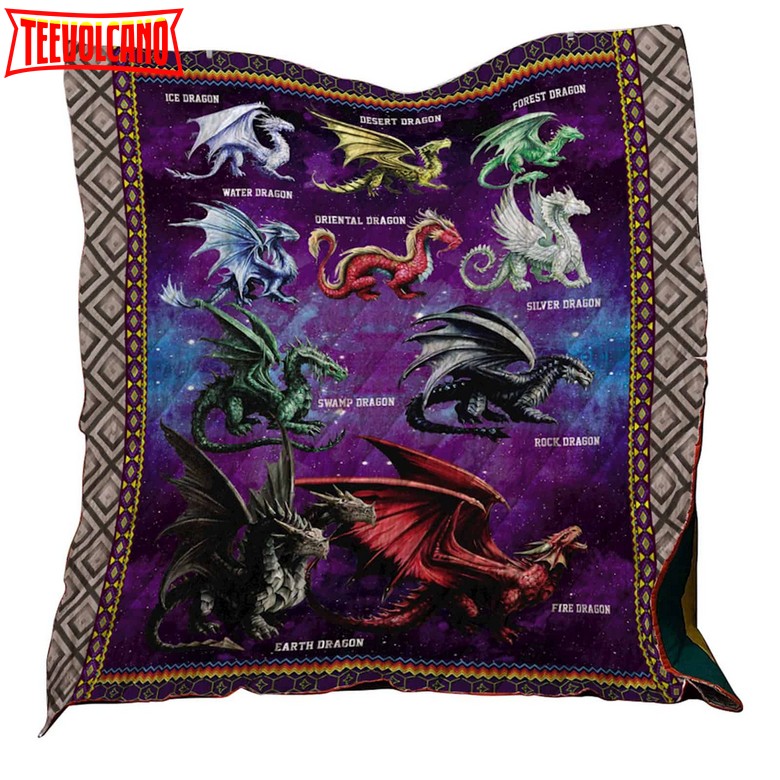 Dragon Collection Washable 3D Customized Quilt Blanket